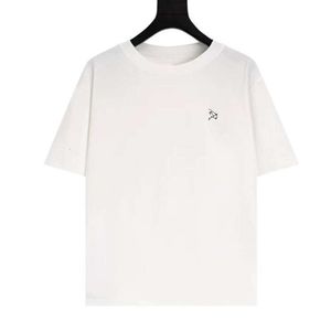 Camiseta de hombres clásicos camisetas diseñador thish para hombre letras simples bordado bordado camiseta de manga corta de cuello redondo