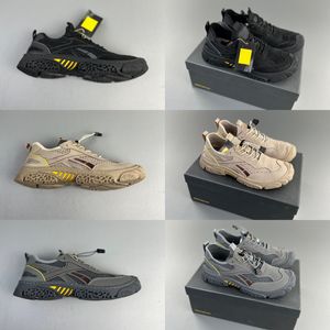 Klassieke herentrainerschoenen Sneldrogend Antislip Designer Outdoor Sneakers Ademend Zwart