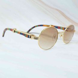 Classique hommes blanc corne de buffle cadre Shad marque lunettes de soleil ovale luxe Carter verre rond 7550178