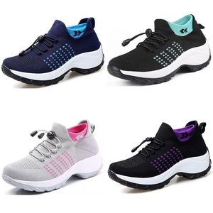 Clásico hombres mujeres moda transpirable zapatos para correr rosa púrpura azul verde suave suela corredor zapatillas deportivas GAI 135