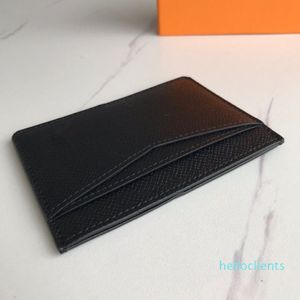 Klassieke mannen Women Fashion Brown Blowed Black Plaid Credit Card Holder Mini Small Wallet Handy Slim Bank269L