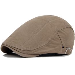 Klassische Herren-Baskenmütze aus schlichter Baumwolle, Ganzjahres-Baskenmütze, einfarbig, Gastby-Kappe 2022