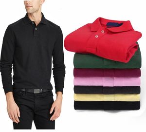 【code:OCTEU03】Classic Mens Designer Polos Hoodies Bordado de lujo Camisas para los hombres de manga larga Tee Shirts 17 colores de alta calidad