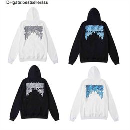 Klassieke heren losse offs sweatshirts hoogwaardige modemerk hoodie ontwerpers luxe pullover terug olieverf pijl x mannen dames thirt 5y30