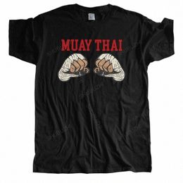 Klassieke Heren Muay Thai Combat Workout Tshirt Korte Mouwen Cott T-shirt Designer Thailand Kickboksen Boksen Tee Shirt Kleding c4Ey #