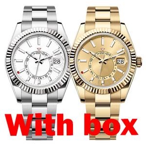Classique Mens montre haut de gamme designer de luxe montres automatiques 42MM bracelet en acier inoxydable verre saphir étanche cadeau KH-aaa qualité SKY Dhgate montres hommes de luxe