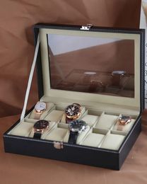 Organizador de relojes clásico para hombre: mantenga sus relojes seguros en nuestra caja de almacenamiento de joyas 240124