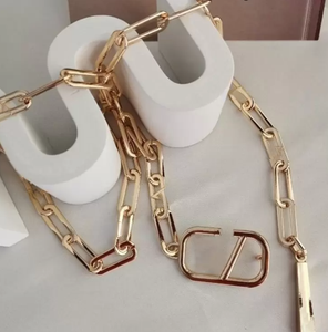 Klassieke metalen kettinggordel Belt riemen vrouwen mode veelzijdige licht luxe taille ketens mannen designer riem