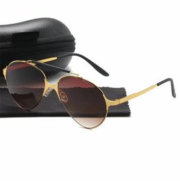 Classic Metal Style Designer 124 zonnebrillen voor mannen en vrouwen met decoratieve draadframe neutrale glazen trxujhx