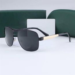 Klassieke metalen zonnebril voor heren Merkontwerper Damesmode Zonnebril Uv-bescherming met Box2228