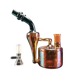 clásico mini bong 5.9 pulgadas bongs de agua de vidrio reciclador marrón quemador de aceite plataforma para fumar accesorios