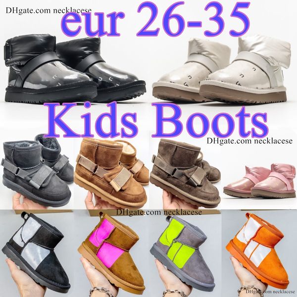 Classique Mini Bottes Ultra Enfants uggi Chaussures Australie Hybride Filles Hiver Enfants Toddler uggly Snow Boot Bébé Enfant Chaussure Jeunesse Baskets wggs Chestnut Bla O0Vx #