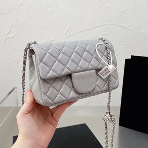 Classique Mini Flap Square Sacs France Femmes Agneau Véritable Cuir Argent Strass Ball Bandoulière Réglable Bandoulière Sacs À Main Portefeuille De Luxe Designer