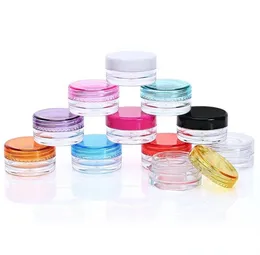 Mini bocaux en verre classiques bocaux cosmétiques vides PS pots de crème à fond rond avec plusieurs couleurs pour choisir 3g 5g