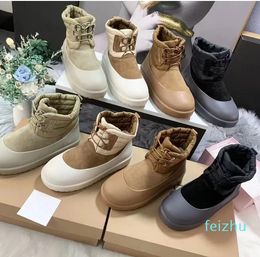 Mini botines clásicos con cordones, botas de nieve acolchadas australianas, zapatillas de deporte a la moda para hombre y mujer, impermeables para clima frío