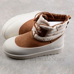 Mini botas clásicas con cordones para el clima, plataforma australiana, mini botas para la nieve, moda para mujeres, hombres, lana, piel cálida de invierno en cuero, botas de diseñador C1016-3