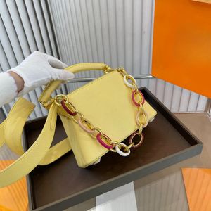 Klassieke mini-tote dikke hardwareketting korrelige lederen handtas origineel model crossbody tas 1:1 schouderband messengertas