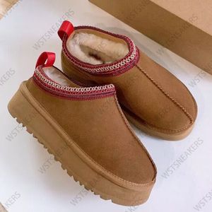 Classic Mini Ultra Platform Laarzen tasman schoenen australië Tazz Slippers Meisjes Winter kastanje Zwart Disquette Slipper maat 35-42