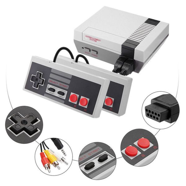 Mini sistema de videojuegos clásico, consola de juegos Retro, 620 juegos integrados, consola de TV FC Nes de 8 bits para adultos y niños