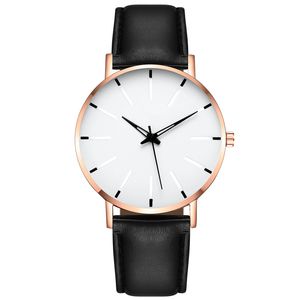 Classic Minimalist Mens Fashion Ultra Thin Watches Simple Men Business Cuir Belt Quartz Wristwatch Orologi Di Lusso
