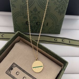 Klassieke minimalistische stijl vergulde ketting merkontwerper met klein rond ontwerp Charmant meisje hanger ketting verjaardagsfeestje