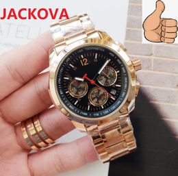 Modèle classique entièrement fonctionnel hommes montre 41mm luxe en acier inoxydable montres à quartz style design populaire montre moderne horloge masculine de haute qualité