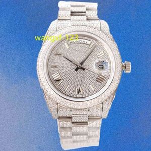 Montre classique en diamant moissanite pour hommes, montres glacées, marque étanche, mouvement automatique, montres Orologio. montre bracelet homme 36mm 41mm