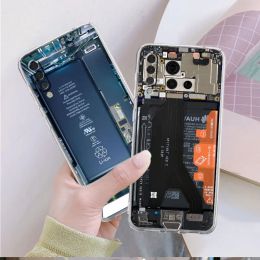 Classic Motherboard Circuit Board telefoonhoesje voor Samsung Galaxy A30 A40 A10 A01 A12 A22 A72 A50 A70 A02 A02S A52 A20E A20S