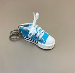 Classic Motorcycle Side Support Keychain Mini Canvas Simulation Leisure Shoes Keychain Package Hang Factory Groothandel