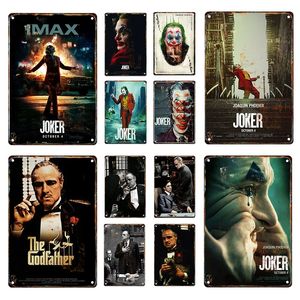 Película clásica El padrino arte Placa decorativa Estaño Metal Vintage Inor Sign Cinema Bar Poster Board Modern Home Wall decoración personalizada Tamaño estético 30X20CM w02