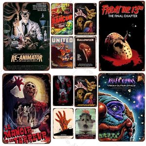 Klassieke film metal schilderij muur poster tin tekenen horror films kunst sticket borden decor voor bar pub club man cave plaque woonkamer shabby chic retro cinema sticker