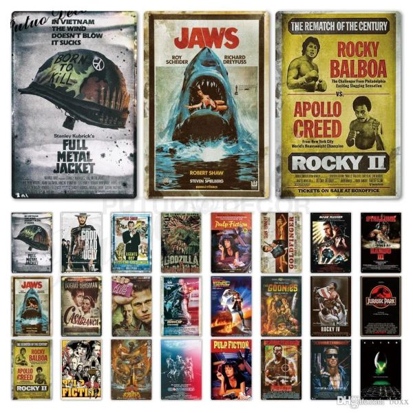 Signes de métal de film classique Affiche murale Signe de moule Plaque Retro Film Vintage Vintage Mur pour bar Pub Club Man Cave Store Home Living Boys Gift Room Room Mur Signes Taille 20x30cm