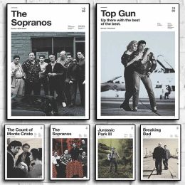 Serie de televisión de películas clásicas Breaking Bad/The Sopranos/Top Gun Simple Modern Home Wall Decor Pinting Canvas