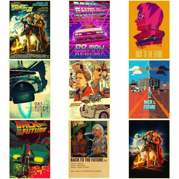 Classique Film Vintage Métal Peinture Affiches Retour Vers Le Futur Rétro Sticker Mural Chambre Bar Café Décor Cadeau Impression Art Tin Peintures 20x30cm Woo