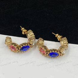 Pendientes clásicos de flores de cristal multicolor, latón dorado de 14 quilates de alta calidad, pendientes de diseño, moda y personalidad. Navidad. Aniversarios, Regalos