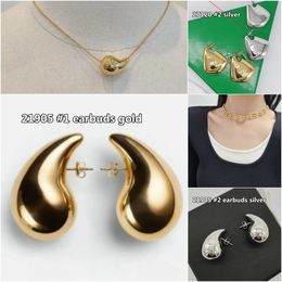 Boucle d'oreille de bracelet de collier classique bijoux de boucles d'oreilles en or de perle en or avec boîte cadeau S888