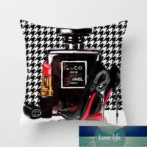 Klassieke nieuwe aankomst Home Wordthoed Pillowcase Parfum Fles kussens Kussen Living Room Band Decoratie Kussencases Kussen