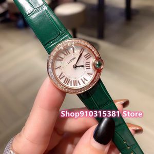 Classique nouvelle géométrique vert gemme montre-bracelet femmes en acier inoxydable Rome numéro montres femme Quartz horloge en cuir véritable