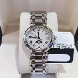 Klassiek Nieuwe hart Moon Dames Watch Moon Fase 30mm Quartz L296 Beweging L81154716 Romeinse cijfers Fijne staalproductie Dames Boutique Gift Verjaardagsgeschenk