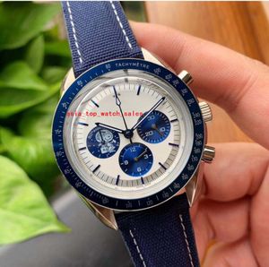 Classique nouveau style 310.32.42.50.02.001 hommes montres 42mm cadran blanc lunette en céramique mouvement à quartz VK chronographe bracelet en tissu de haute qualité montres pour hommes d'affaires