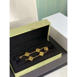 Klassieke nieuwe VAN Clover armband parel vier blad 18K goud laser merk armband hanger armband ketting oorbellen diamant trouwring cadeau