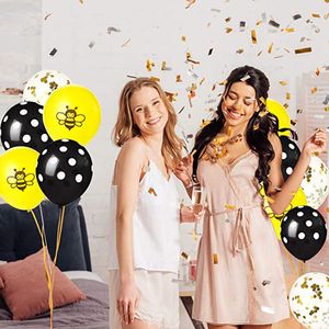 Fournitures de fête de Noël Décorations de fête sur le thème des abeilles Ensemble de ballons Wave point Accessoires d'anniversaire pour enfants