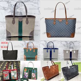 Classic Ophidia Sac à bandoulière Jumbo G Canvas Leather Tot Tote Femme Denim Jacquard Sac à main Luxurys Double Manque Vintage Purse