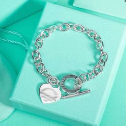 Pulsera de cadena OT clásica, diseño de moda, joyería de mano de amor para mujer, en vivo