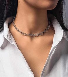 Collar de cadena de enlace ovalado clásico para mujeres para mujeres niñas de 4 mm 5 mm Choker de metal 14quot16Quot18Quot20quot224955820