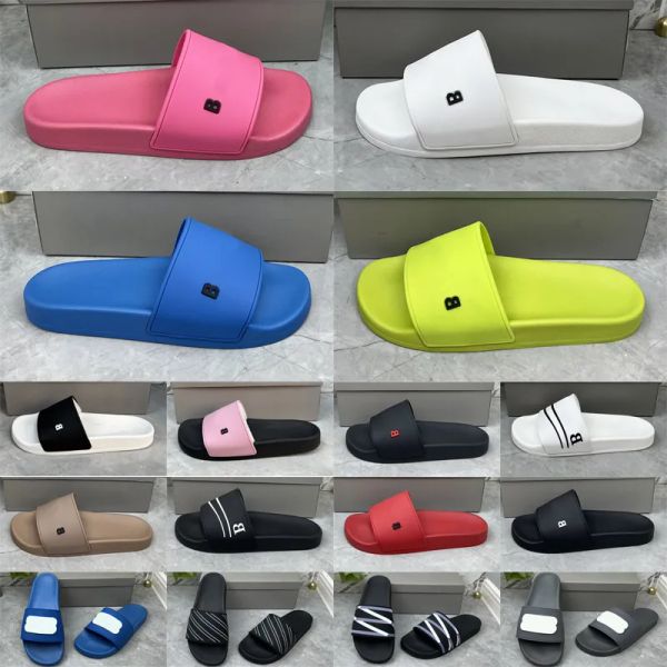 Classique Paris pantoufle mode diapositives sandales pantoufles pour hommes femmes sac à poussière chaude unisexe plage tongs