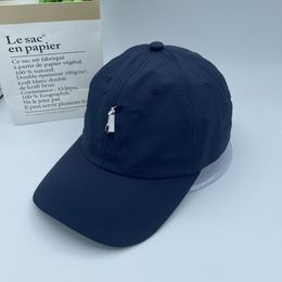 Casquette à visière classique pour hommes été décontracté tout match casquette Protection solaire Protection solaire casquette de Baseball poney brodé chapeau de soleil