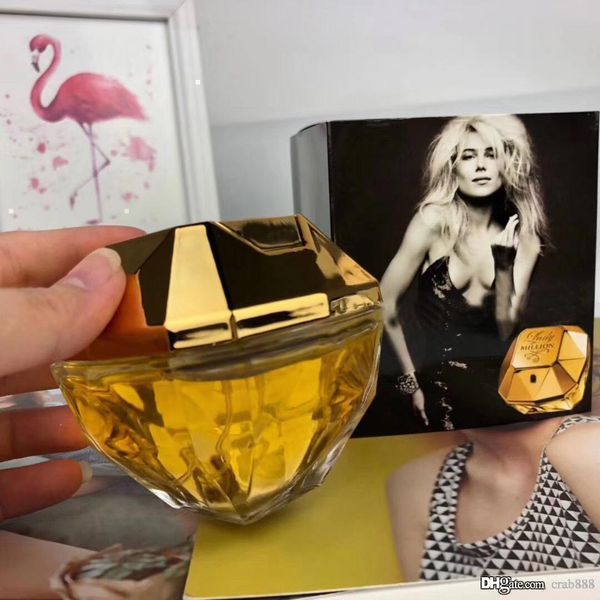 Perfume clásico para mujer Floral Fruity Female Million 80ml EDT Golden Bottle Diseño especial Alta calidad envío rápido