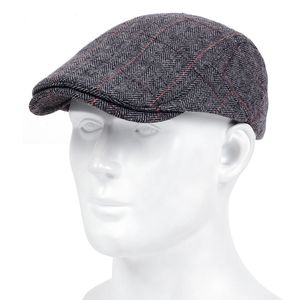 Casquette de gavroche à carreaux classiques pour hommes femmes automne hiver plat lierre Vintage Gatsbay chapeau irlandais extérieur Cabbie béret peintre chapeau