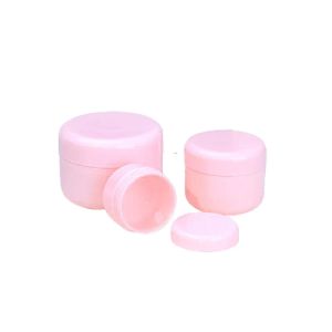 Pots de crème d'émulsion en plastique classique PP Bouteille rechargeable Blanc Rose Clair Vert Jaune Emballage cosmétique vide Pots de crème pour les yeux ronds 20G 50G 100G